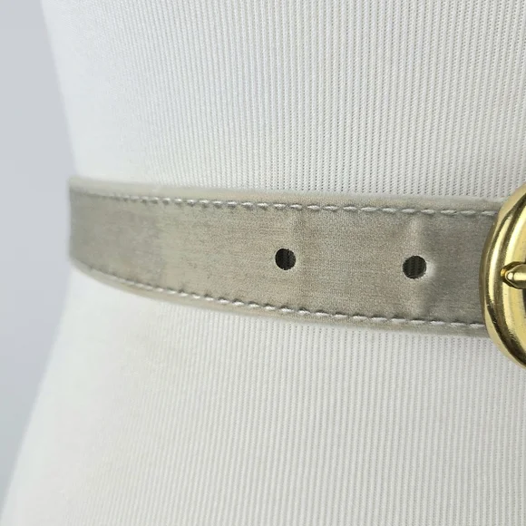 J. Crew Sage Green Gray Velvet Belt - Picture 3 of 10